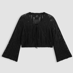 Cider Jacquard Bowknot Cardigan Curve & Plus